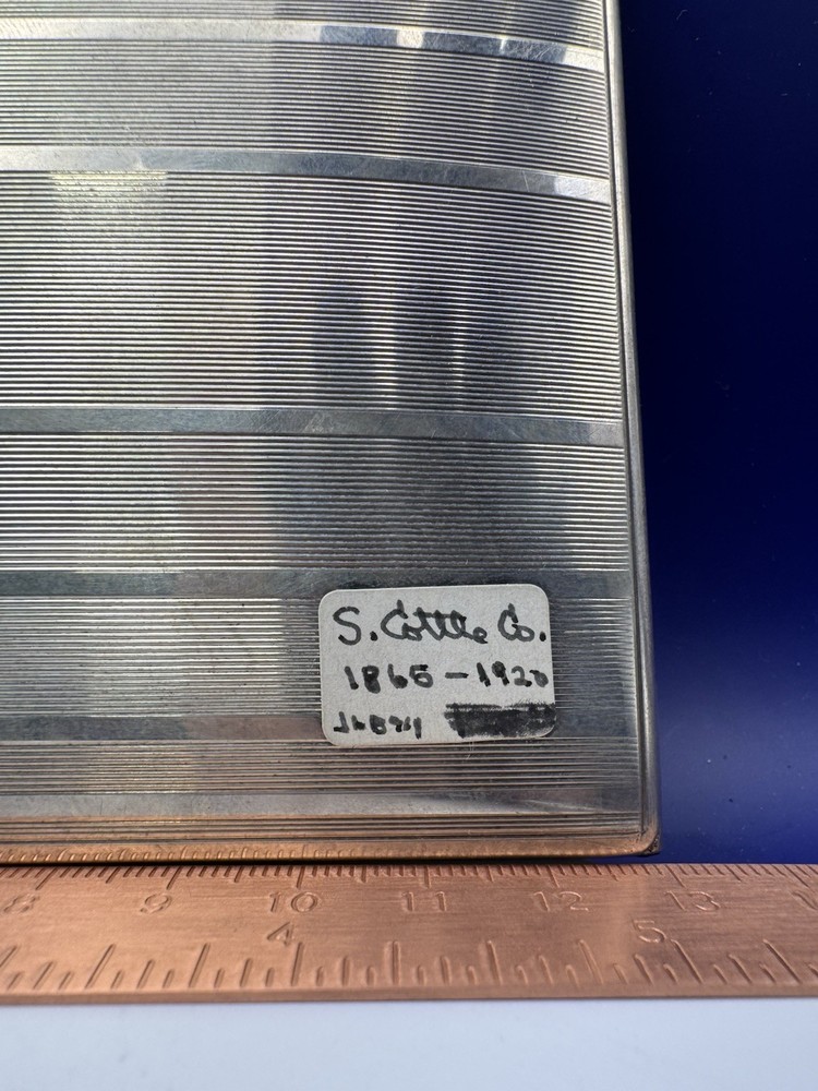 S. Cottle Co. Sterling Silver Cigarette Case Monogrammed 1865-1920