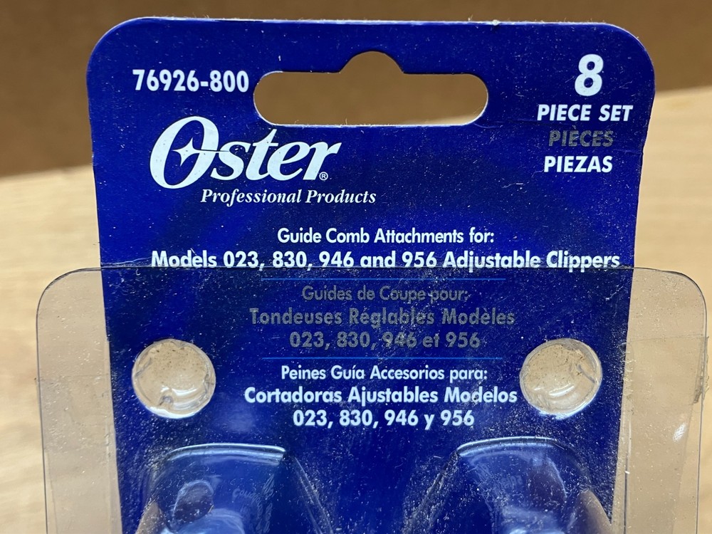 Oster 8 Piece Universal Clipper Guide Attachment Combs Set Fast Feed 76926-800
