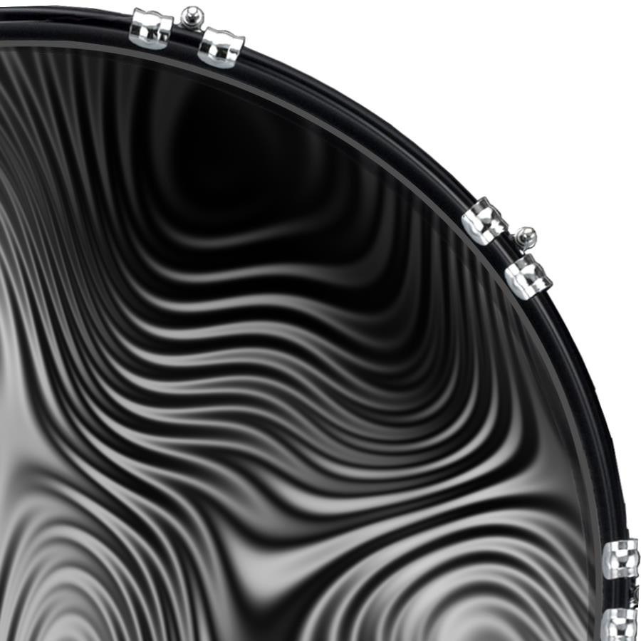 20" Custom Bass Kick Drum Front Head Graphical Graphic Interference 2