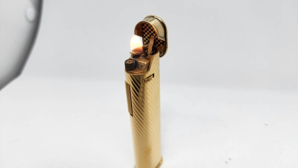 Overhauled Dunhill Gas lighter Gold with box