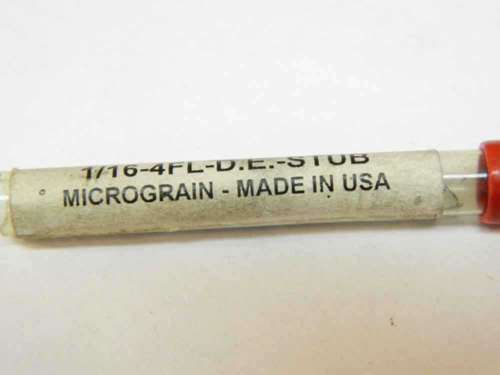 2 PC MICROGRAIN 1/16" Solid Carbide 4 Flute Center Cutting End Mills