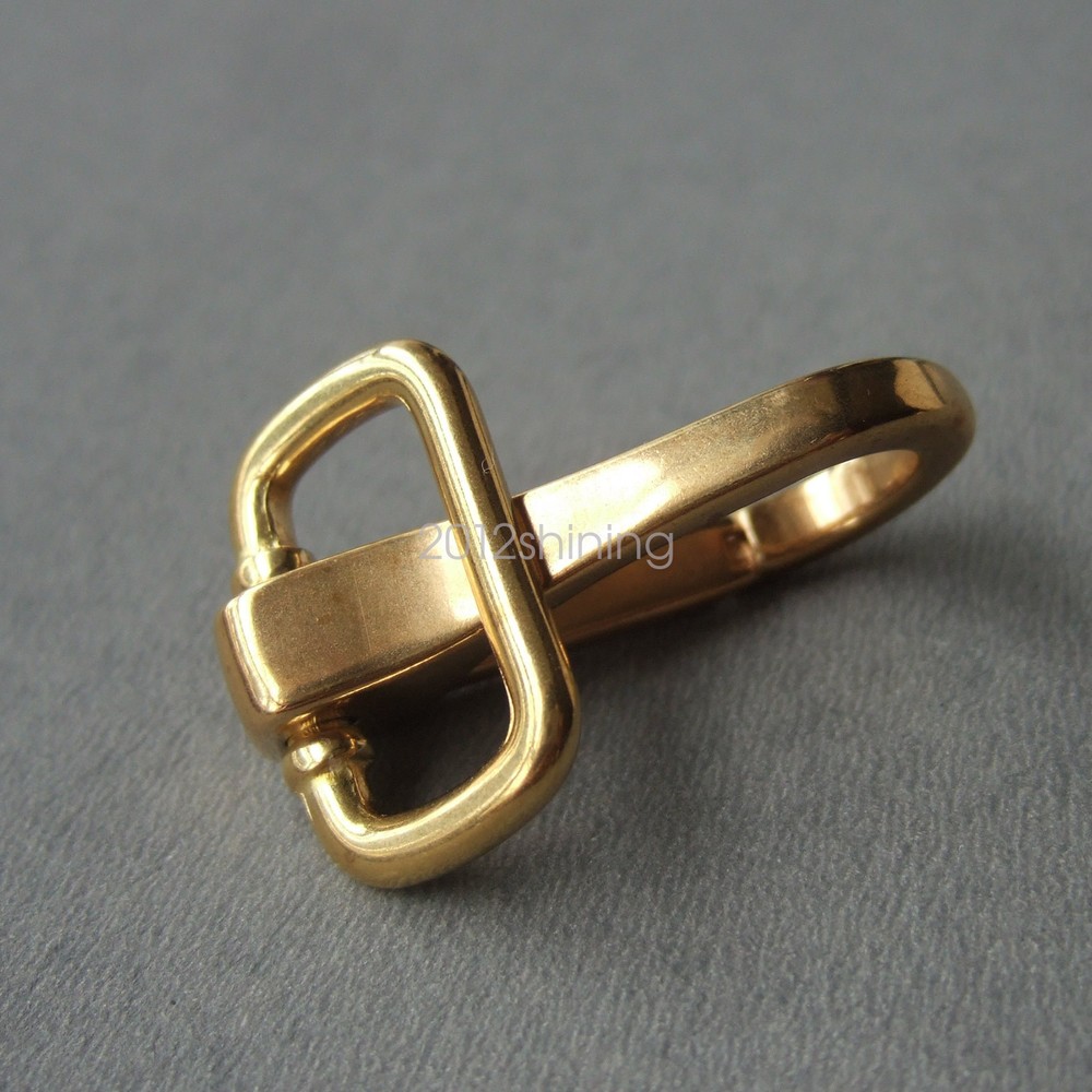 Solid Brass Strap Snap Swivel Square Eye 3/4" and 1"