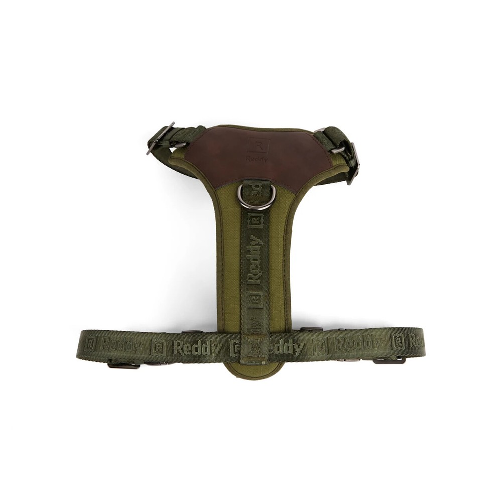 Reddy Olive Jacquard Dog Harness, Medium