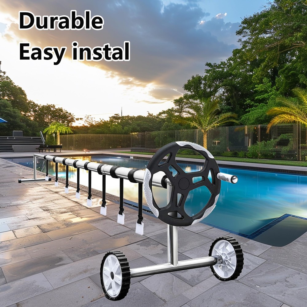 18Pcs Pool Solar Cover Reel Attachment Kit, Width: 10ft to 24ft, 18 Pcs
