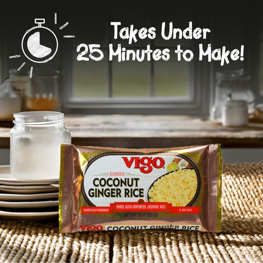 Authentic Coconut Ginger Rice, Imported Jasmine (Coconut Ginger, 8 Ounce (Pac...