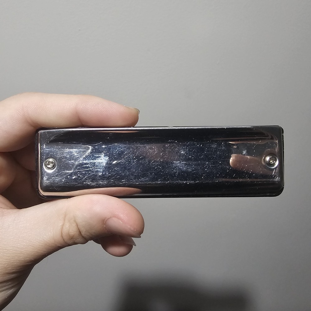 Suzuki Bluesmaster Diatonic Harmonica Key A High Polish Chrome Silver Black
