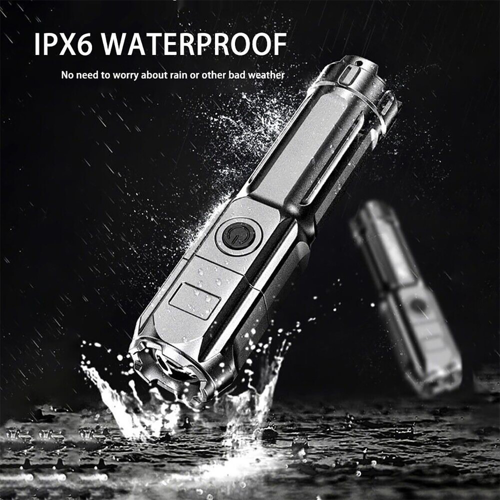 2x LED Super Bright Flashlight Rechargeable Torch Tactical Lamp