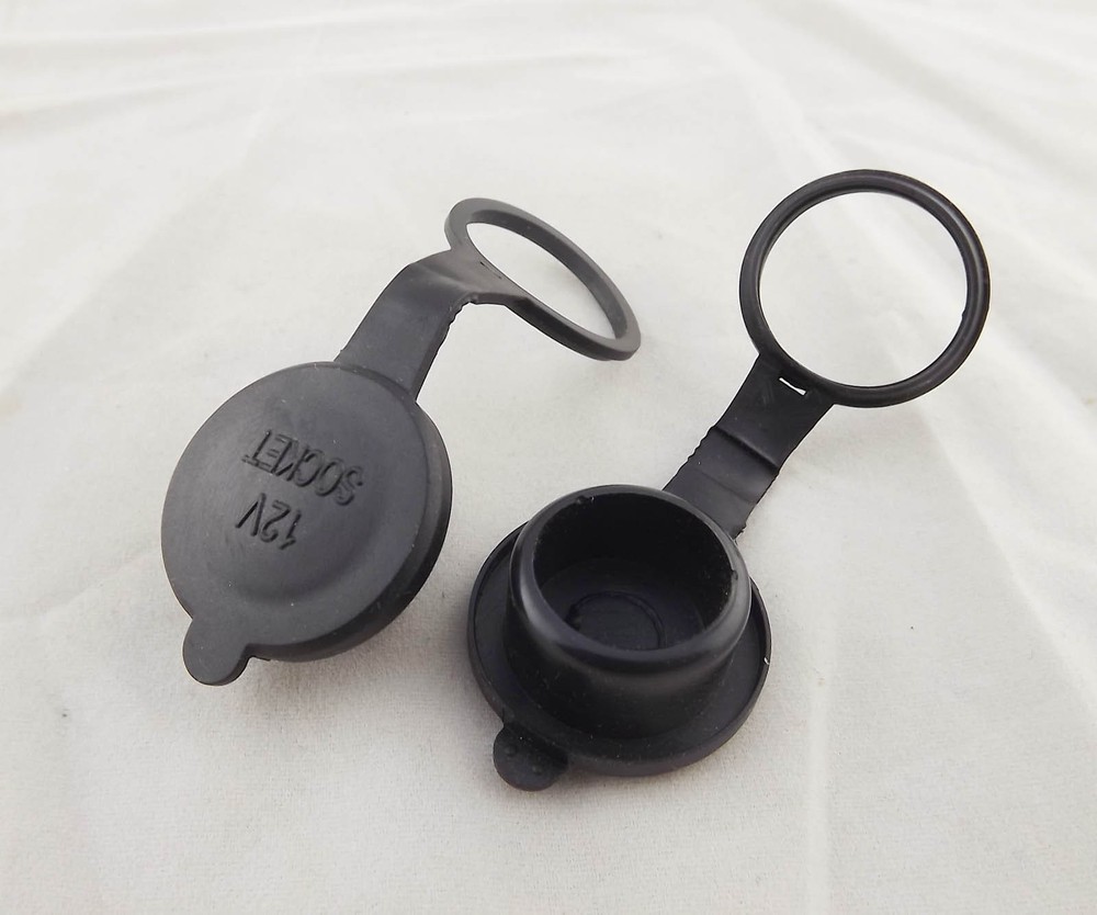 Plastic Cigarette Lighter Socket Adapter Dust-proof Waterproof Cover Cap Black
