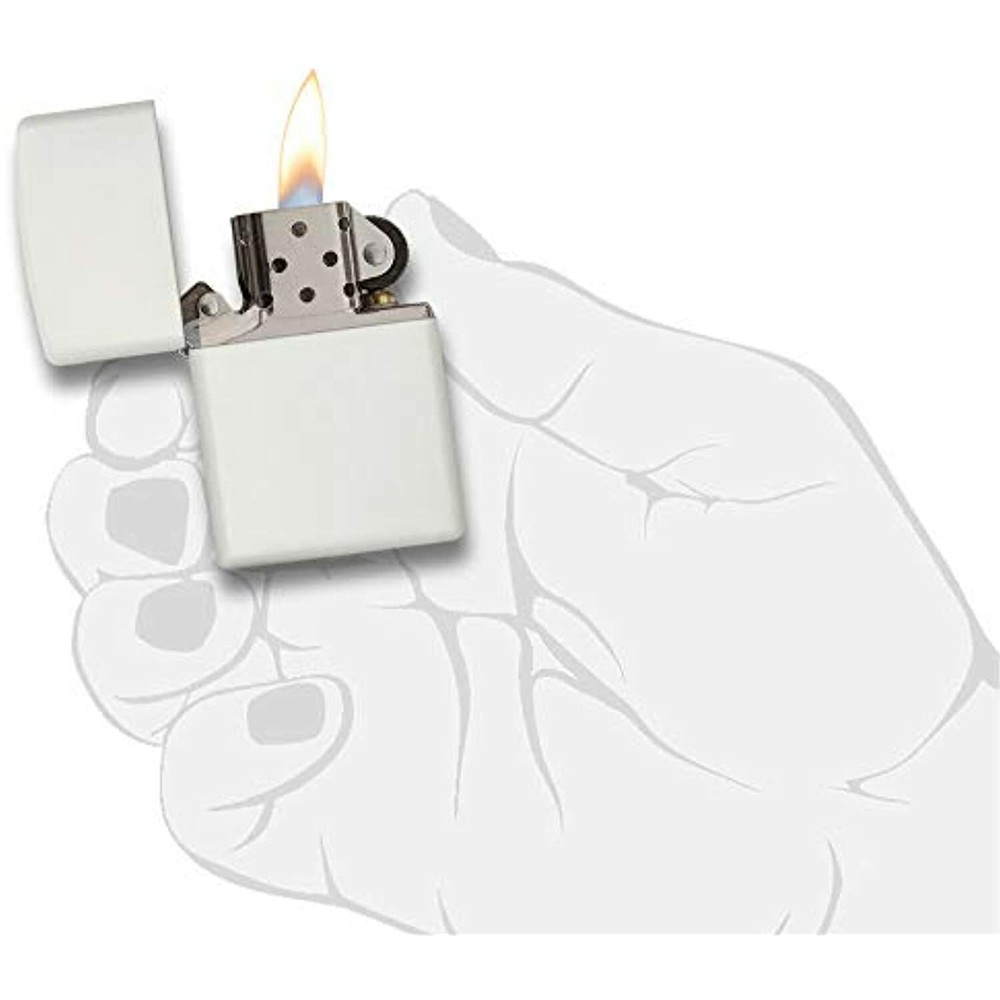 Zippo Classic White Matte Pocket Lighter