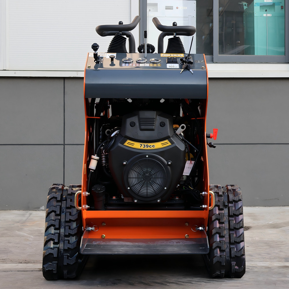 Mini Skid Steer Loader 24HP Twin cylinder Loader with 2 Attachments Upgraded EPA