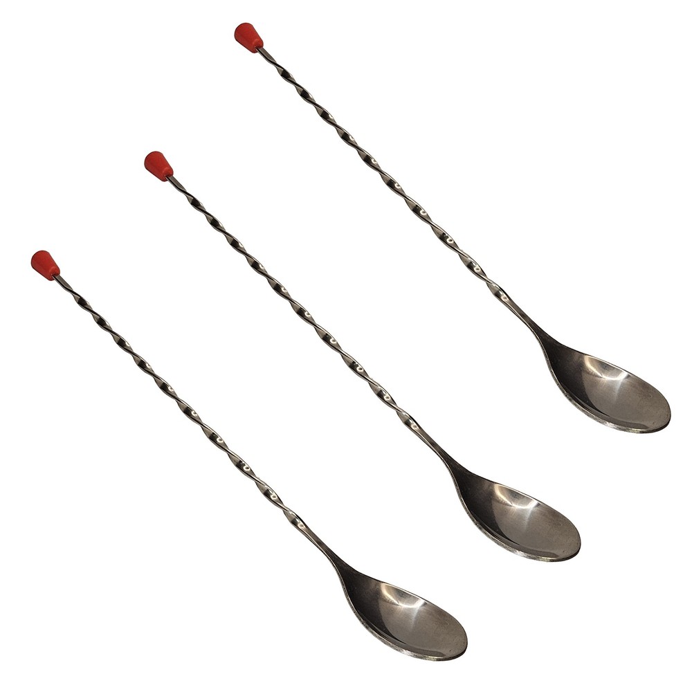 Home Brew Ohio Barware Stainless Steel Bar Spoon 30cm (SET OF 3)