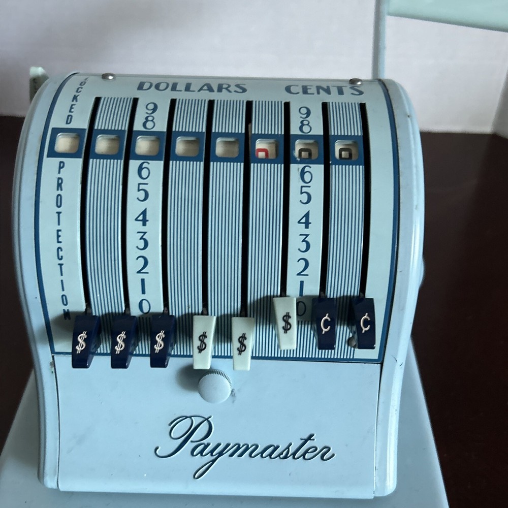 Vintage Paymaster Payroll Machine series s 1000