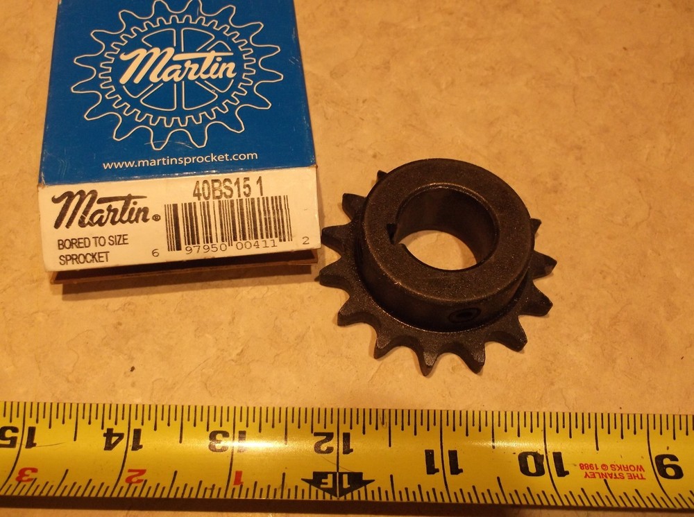 MARTIN SPROCKET & GEAR 40BS15 1 SPROCKET 1" BORE