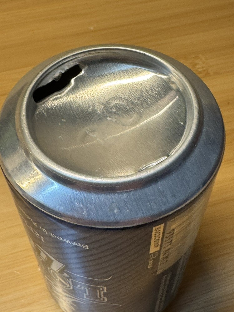 Lobo Lito Texas Pilsner - Empty Beer Can Bottom Opened