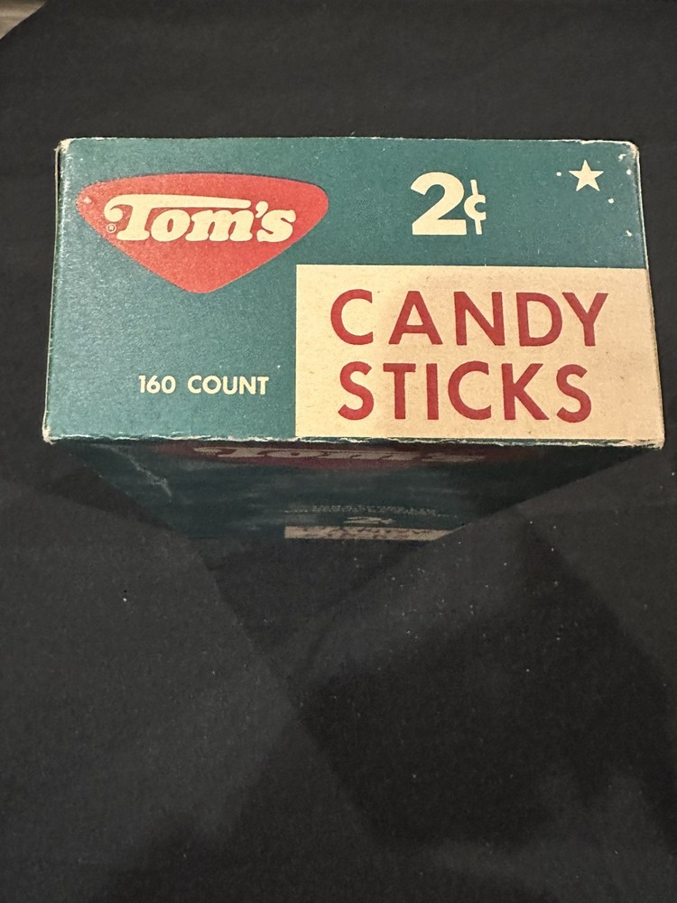 Vintage Advertisement Tom’s Candy Sticks Box
