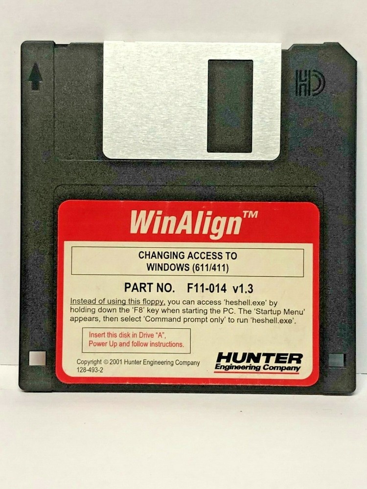 Hunter F11-014 WinAlign Alignment Floppy Disk Software P-75