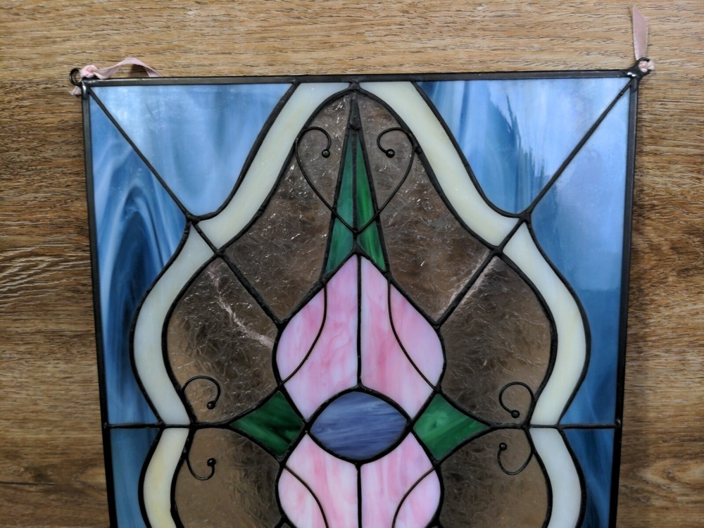 Stained Glass Light Catcher Muli- Colored 12.5" × 9.5"