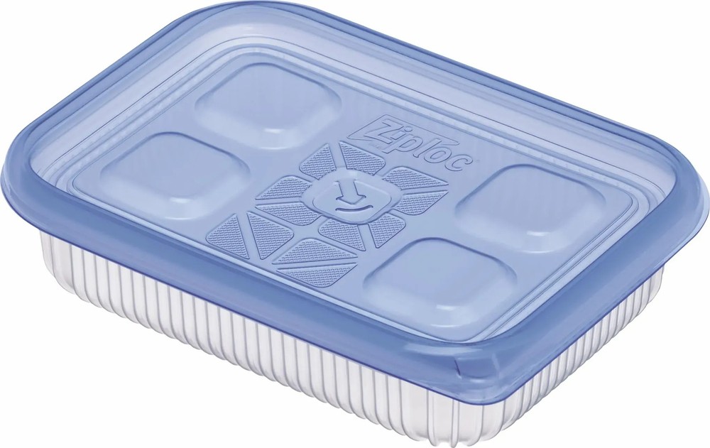 Ziploc Container Rice Storage Thin Type 2 Pieces 290ml Blue From Japan