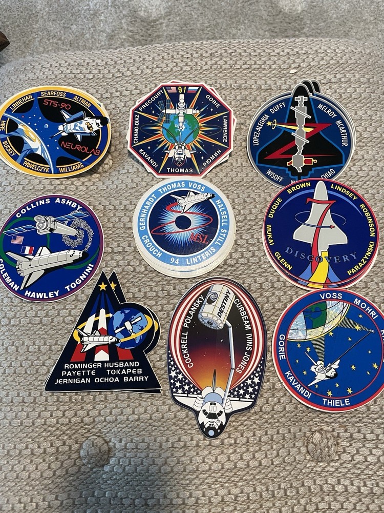 Space Shuttle Patch Decals Selling Individually , See Description To Missions
