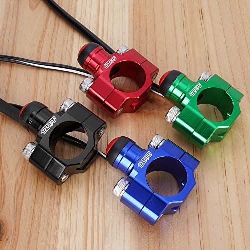 CNC Universal Motorcycle Engine Stop Start Kill with Mounting Backplate Red