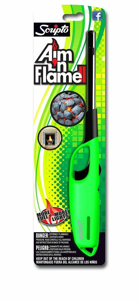 Scripto Multi Purpose Aim'n Flame II Lighter, Random Color