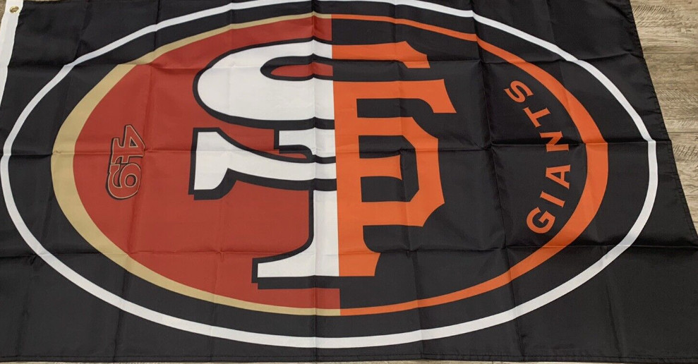 Bay Area San Francisco 49ers Giants NFL MLB 3x5 Ft Flag Double Sided Same Image