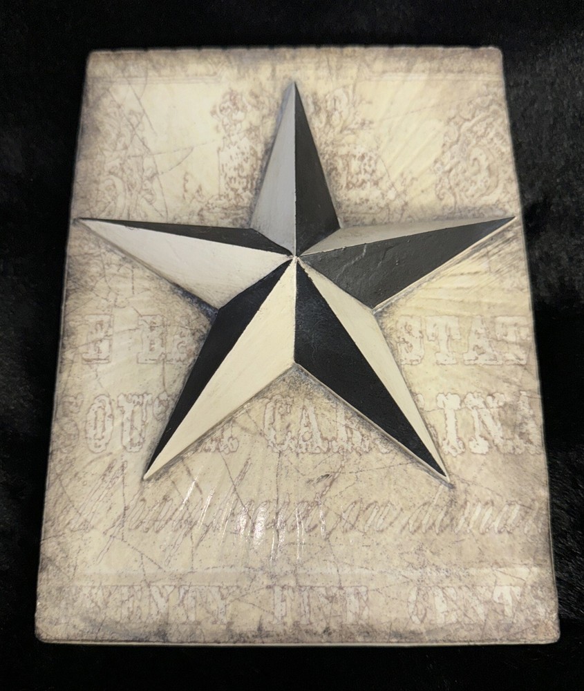 RARE Sid Dickens T-471 Nautical Star Memory Block 3D Tile MINT Black & White