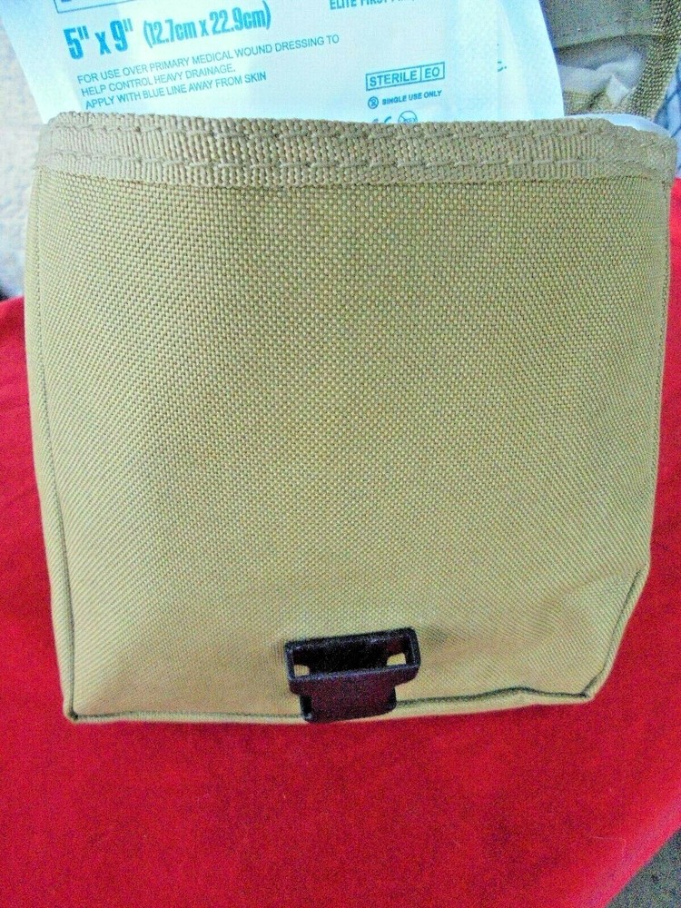 ELITE FIRST AID COYOTE POUCH W/CONTENTS