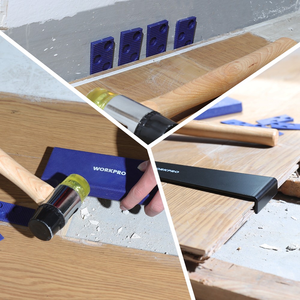 WORKPRO Laminate Wood Flooring Installation Kit Double-Faced Mallet Pull Bar Set