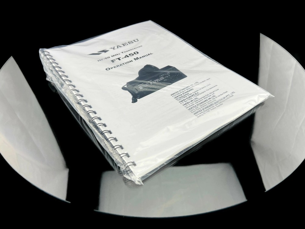 Yaesu FT-450 Transceiver Instruction Manual Operating Guide Coil Bound