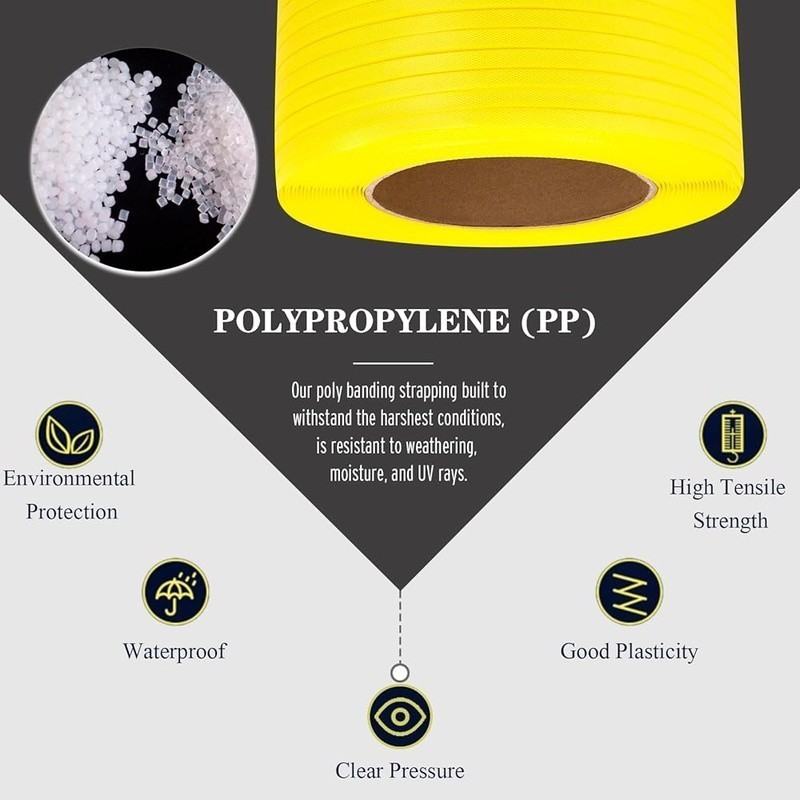 High Strength Polypropylene Strapping Roll 3280ft Heavy Duty Bundling Solution