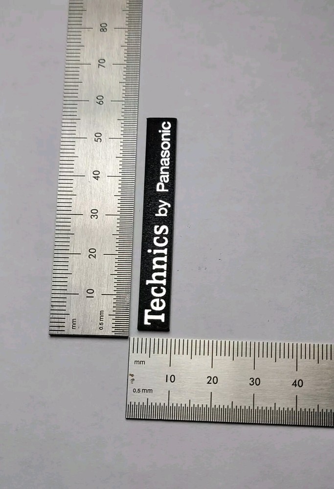 Technics by Panasonic SP10 Turntable Badge Logo Emblem Brushed Silver