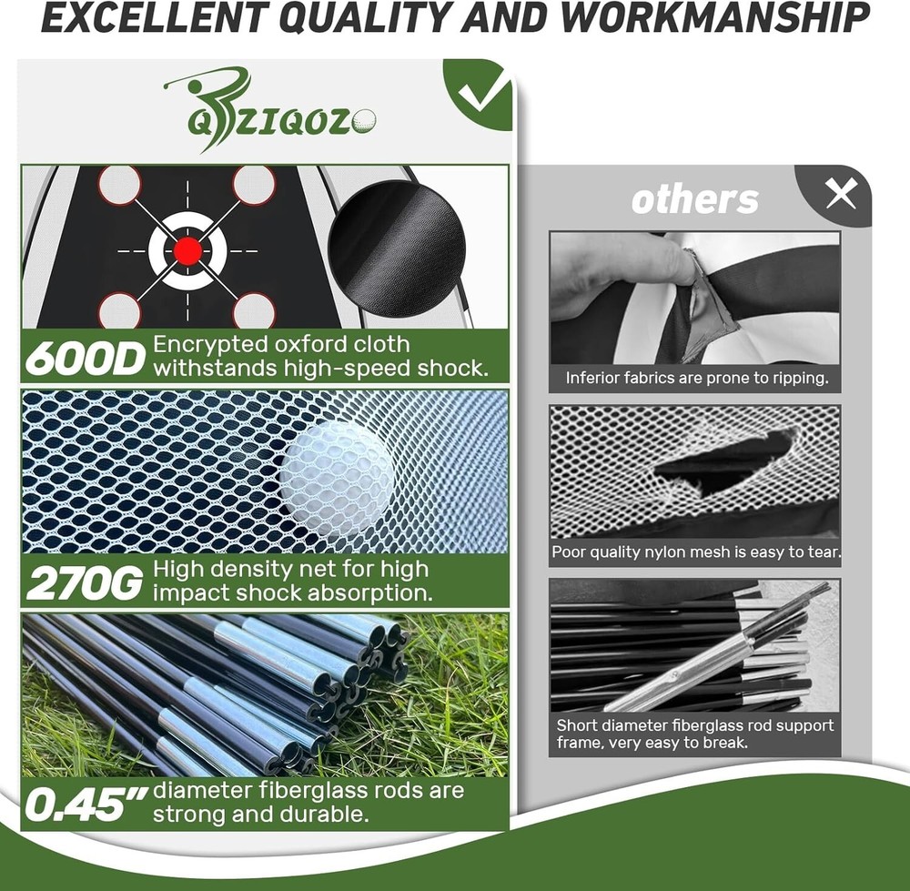 Golf Practice Net & Accessories Set - Perfect Gift for Men & Beginners Alike