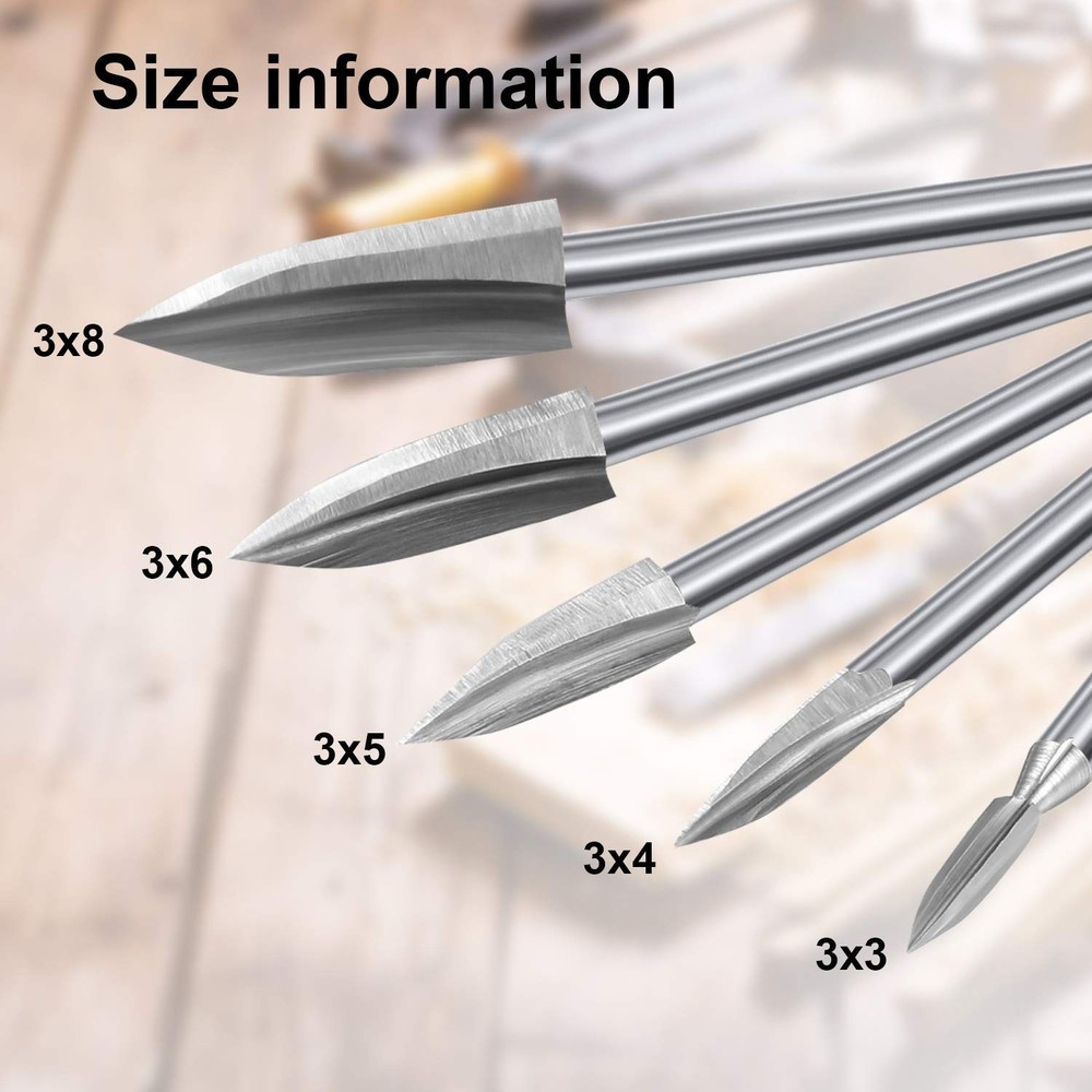 10 Pieces Wood Carving Drill bits Engraving Tools Rotary bits...
