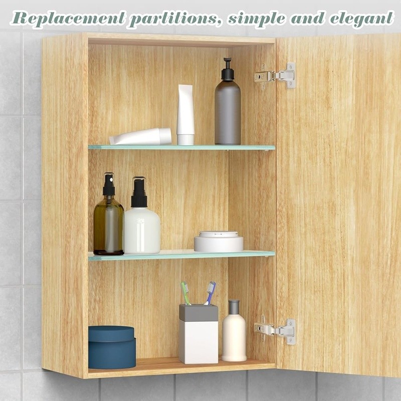 Medicine Cabinet Replacement Shelves Adjustable Storage Kitchen Bathroom