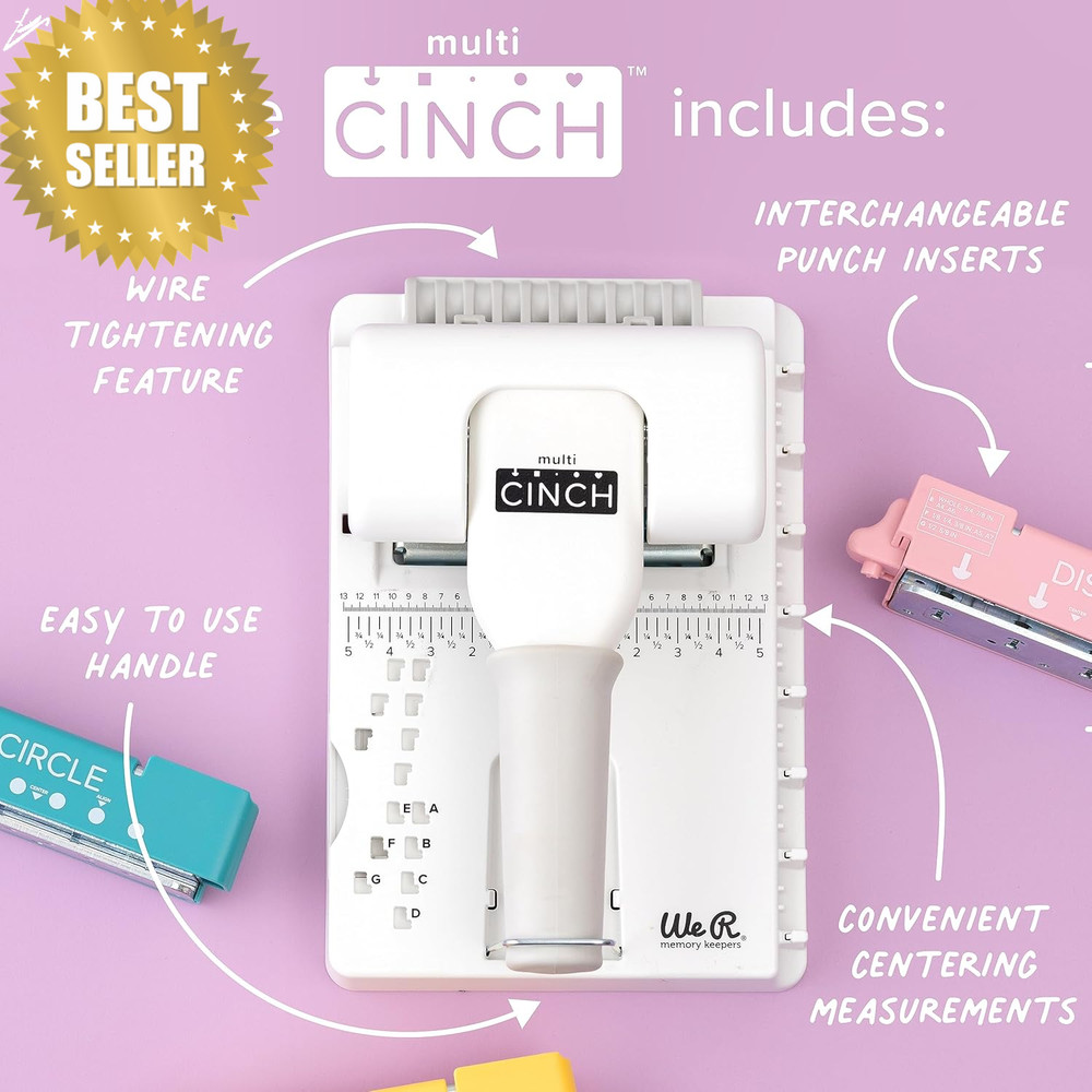 Multi Cinch Kit 2 in 1 Circle Disc Book Binding Scrapbook Planner Journal DIY