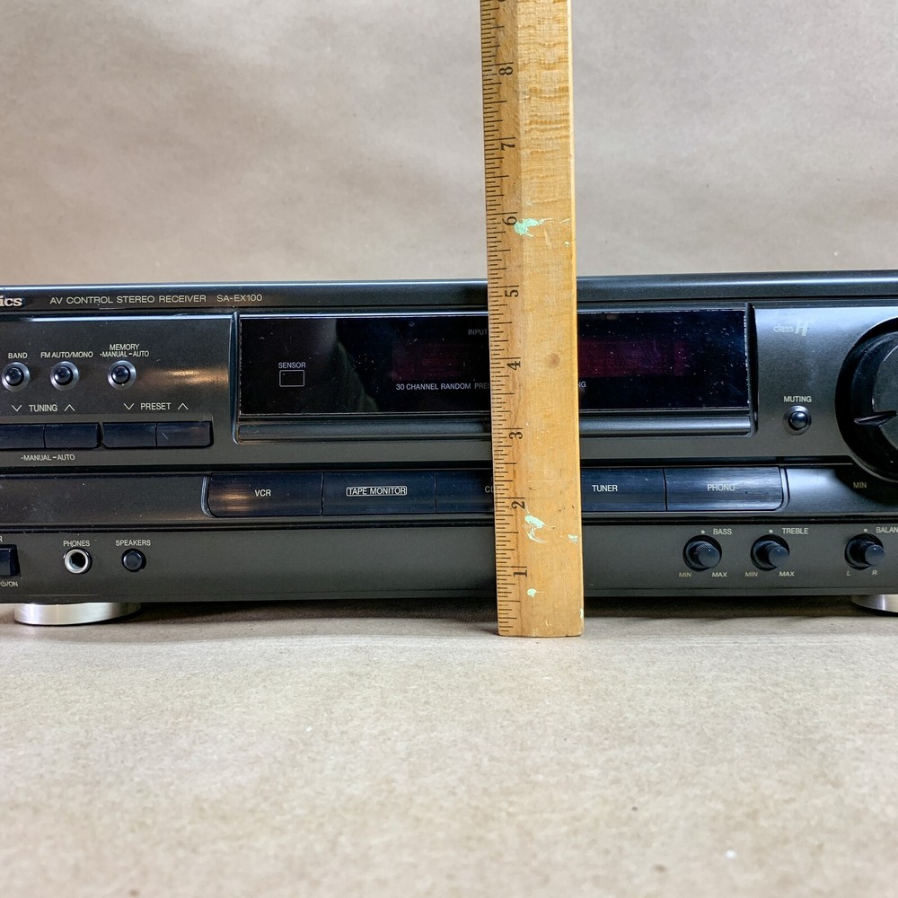 Technics SA-EX100 AV Control Stereo Receiver Amplifier Bundle with Remote Works