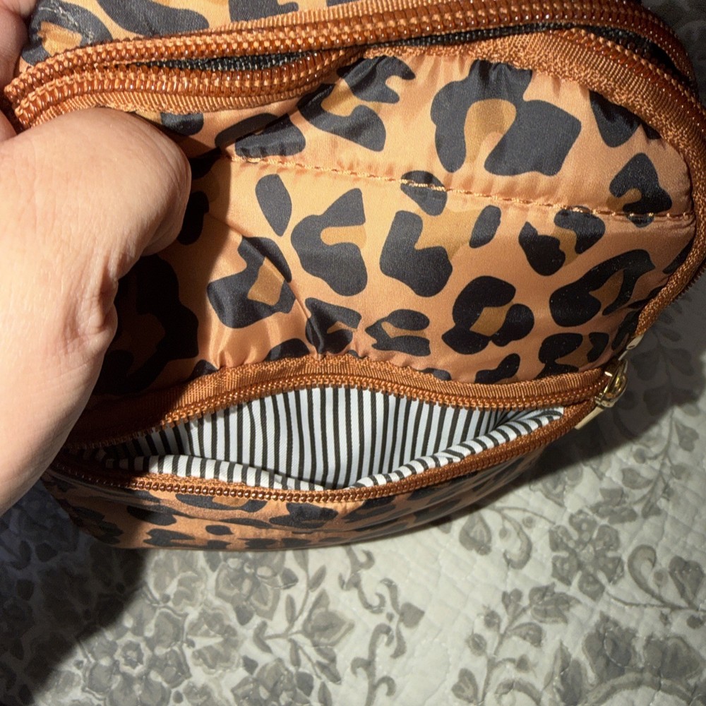 Leopard Quilted Sling Bag New With Tags