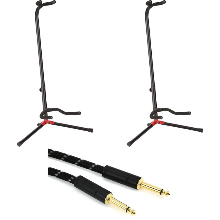Fender Adjustable Guitar Stand (2-pack) with Cable