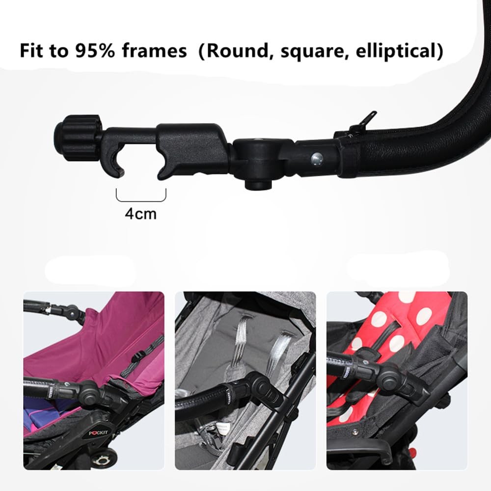 Baby Stroller Bumper Bar Adjustable Angle Armrest Detachable Stroller Bar Han...
