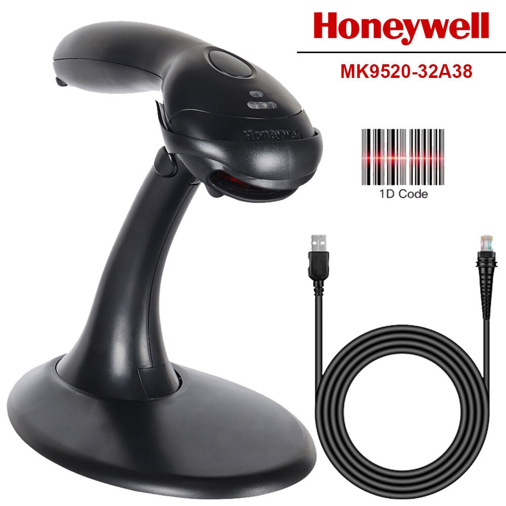 Honeywell MK9520 Barcode Scanner Handheld 1D QR Code Reader + USB Cable &Base