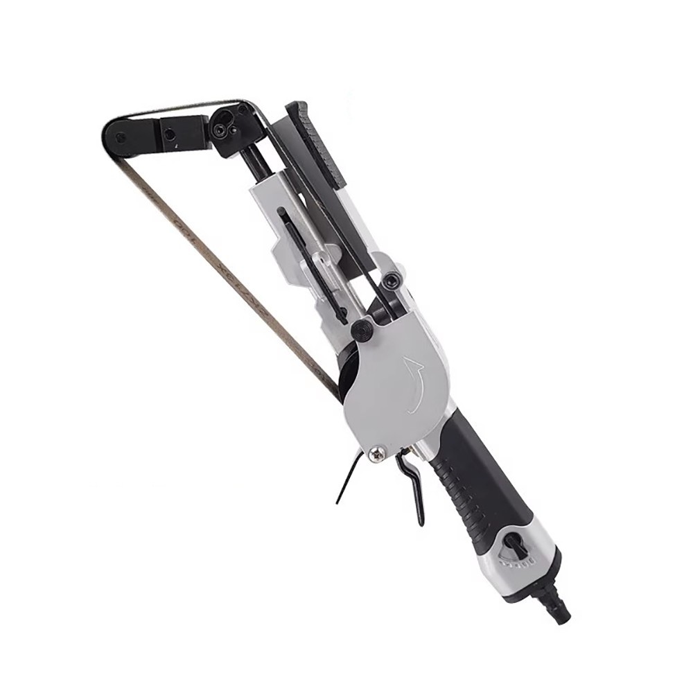 Pneumatic Curved Pipe Sander - Adjustable Angle Air-Powered Belt Grinder AT-7708