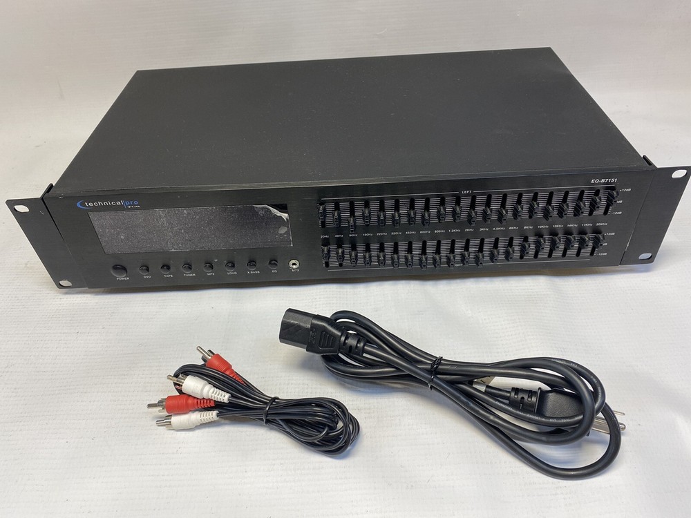 Technical Pro EQ7153 Dual 21-Band Equalizer with Digital Display