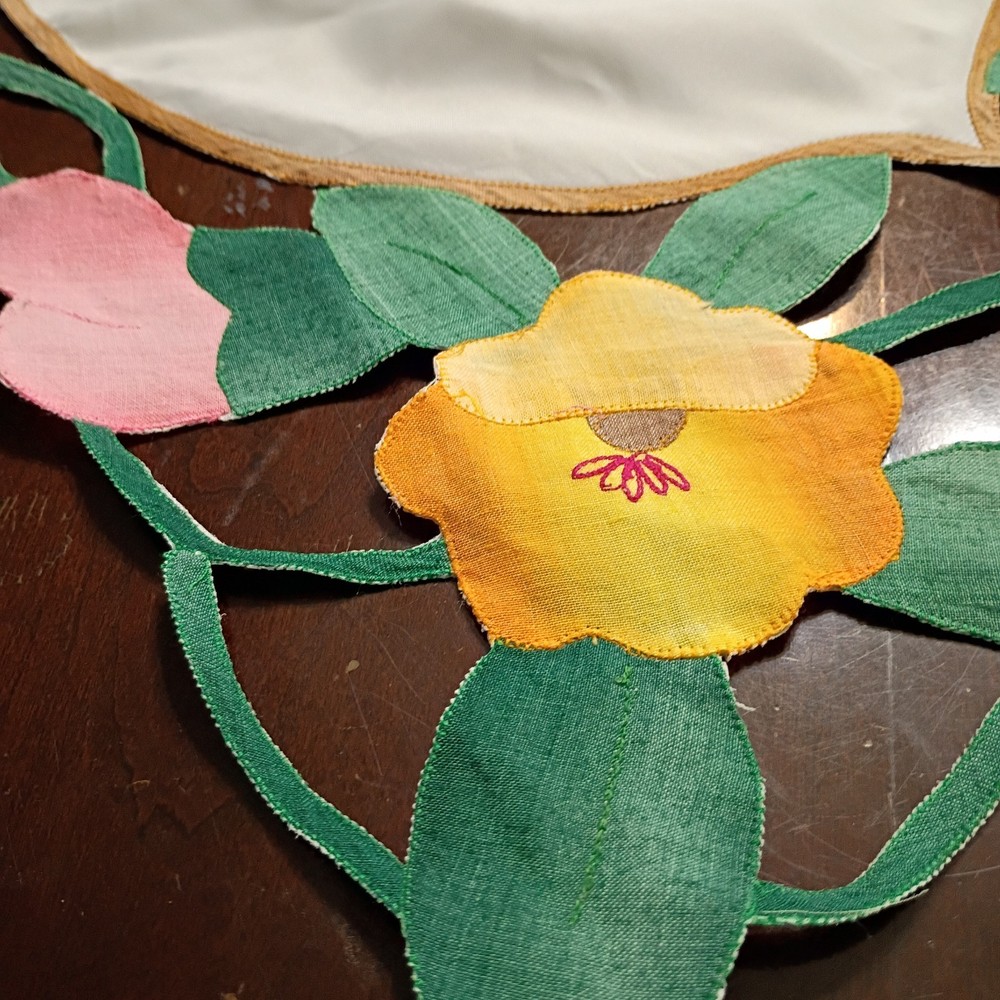 Running Table Cloth With Cutting Work Edges Floral 35"X14"