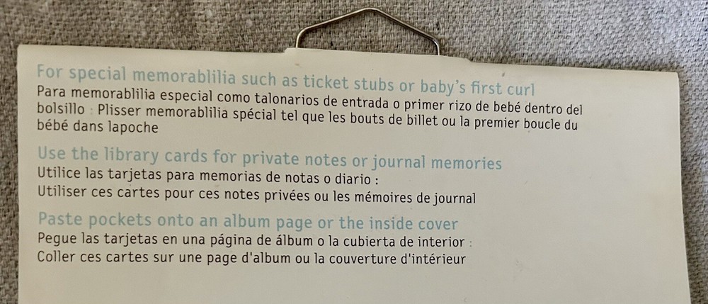 Martha Stewart Crafts Library Pockets NIP