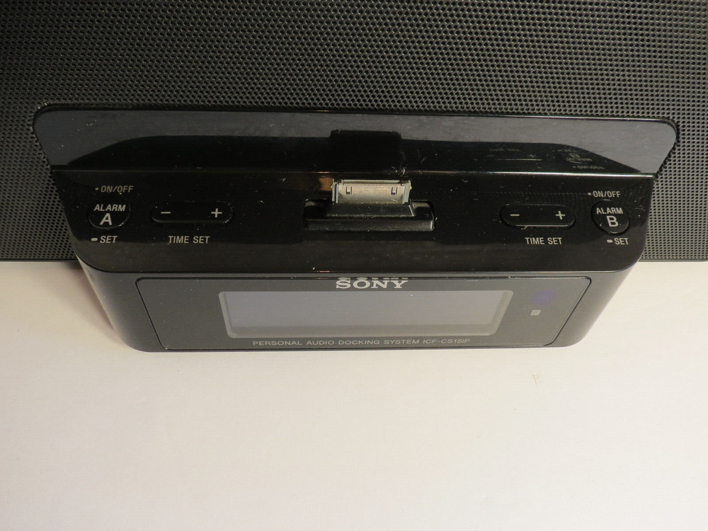 Sony Dream Machine Docking Station ICF-CS15iP for iPhone iPod Black Working