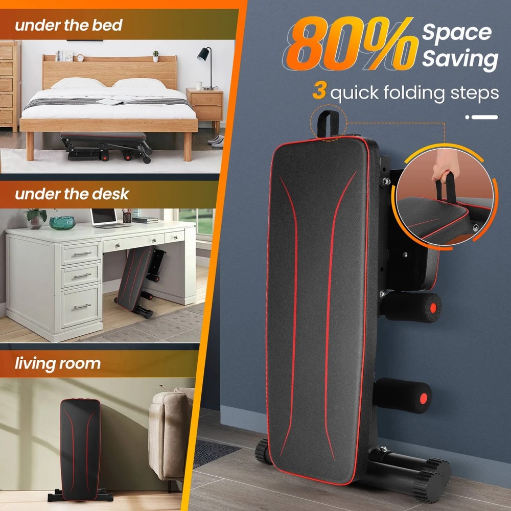 Adjustable Foldable Weight Bench 660lbs Adjustable Backrests Workout Exercise US