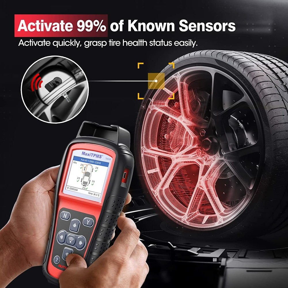 Autel MaxiTPMS TS508WF TPMS Programming Scanner Tool+ 4PCS TPMS MX-Sensor Metal