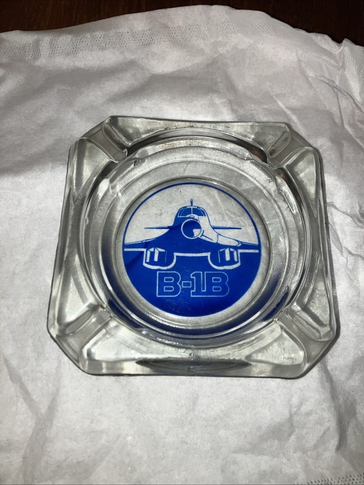 Vintage B-1B Glass Ashtray