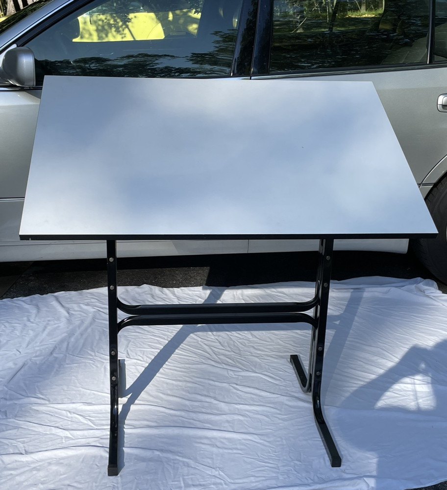 White Drafting Craft Art Desk Tilting Table 42"x30" Adjustable Settings